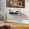 Tribesigns 2 Tier Modern Wall Mount Floating Shelf TV Console