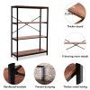 Papafix Standing Shelf Unit Wood Metal Open Storage Shleves