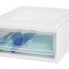 IRIS Shallow Box Chest Drawer, 4 Pack, White