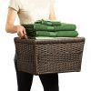 The Basket Lady Lift-Off Lid Wicker Storage Basket, Medium