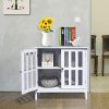 Yaheetech Sideboard Buffet Storage Cabinet with Glass Door