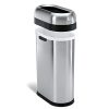 simplehuman 50 Liter / 13.2 Gallon Slim Open Top Trash Can Commercial Grade