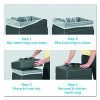 Durable 38-Gallon Canmeleon Outdoor/Indoor Waste Receptacle with Decorative Fluted Panels for Stylish Litter Control