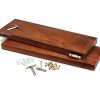 Home Decor with Rustic Farmhouse Floating Wood Shelves - Set of 2, Walnut Finish