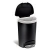 simplehuman 50 Liter / 13 Gallon Semi-Round Kitchen Step Trash Can
