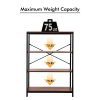 Papafix Standing Shelf Unit Wood Metal Open Storage Shleves