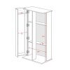 Prepac Grande Locking Media Storage Cabinet with Shaker Doors Storage Cabinet