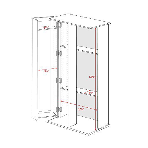 Prepac Grande Locking Media Storage Cabinet with Shaker Doors Storage Cabinet