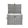 The Basket Lady Deep Wicker Storage Trunk, Large