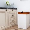 Home-Like Kitchen Trash Can with Lid Country Trashcan Wood Trash