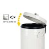 Bathroom Trash Can with Lid - Stylish Retro Design for Home and Office