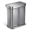 simplehuman 58 Liter / 15.3 Gallon Stainless Steel Rectangular Kitchen Step