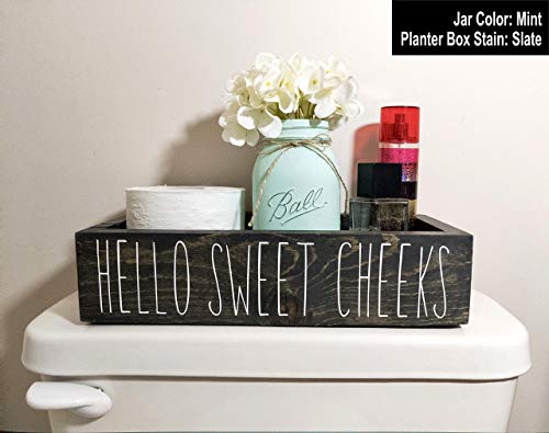 Hello Sweet Cheeks Bathroom Box. Bathroom Humor Toilet Tray