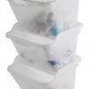 IRIS 41.5 Quart Recycle Storage Bin, 6 Pack, Clear
