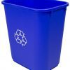 Storex Medium Recycling Basket, 15 x 10.5 x 15 Inches, Blue