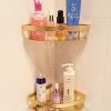 StrongTools Bathroom Shower Shelf Golden Corner Wall Mounted