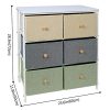 Small Storage Drawer Unit - Stylish and Functional 3-Tier 6-Drawer Organizer for Children's Storage