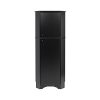 Maximize Storage with 72" Tall Corner Cabinet - Black Laminate Finish
