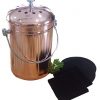 Kitchen Compost Bin Indoor Countertop - Copper Coated Stainless Steel