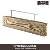 Floating Shelf Bracket - Hidden Invisible Design - Heavy Duty Support Rods