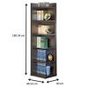 Corner Bookcase with Open Side Cappuccino