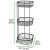 Maximize Bathroom Space with mDesign Square Metal Bathroom Shelf: Elegant Vertical Storage for Bath Essentials