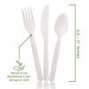 100% Compostable Forks Spoons Knives Cutlery Combo Set