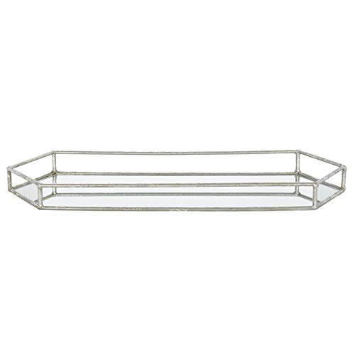 Kate and Laurel Felicia Trough Mirrored Tray