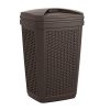 Suncast 30 Gallon Resin Wicker Decorative Outdoor Trash Hideaway