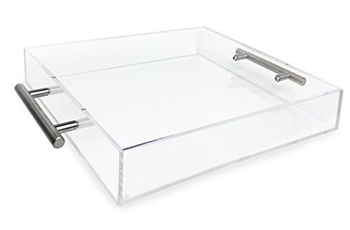 Isaac Jacobs Clear Acrylic Tray with Handle