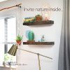Authentic Rustic Floating Shelves (Solid Wood) - Natural Grain, Farmhouse Distressed Finish