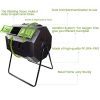 Large Compost Tumbler Bin -Outdoor Garden Rotating-Dual Compartment