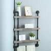 MBQQ 3-Tier Industrial Pipe Shelf,Rustic Corner Shelves