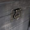 Distressed Black Large Wooden Storage Trunk Coffee Table