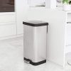 GLAD  Extra Capacity Stainless Steel Step Trash Can