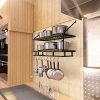 KES 30-Inch Kitchen Pan Pot Rack Wall Mounted Hanging Storage Organizer