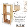 BathroomTree Deluxe Bamboo Freestanding Bathroom Shelf - 3-Tier Stylish Organizer for Your Bath Essentials