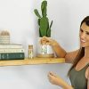 Pyllo Bamboo Floating Shelf - Floating Wall Shelves with Hidden Bracket