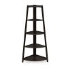 Prountet 5 Shelves Corner Shelf Stand Wood Display Storage Home Furniture