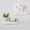 AHDECOR White Floating Shelves, Ledge Wall Shelf for Small Display Items