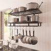 KES 30-Inch Kitchen Pan Pot Rack Wall Mounted Hanging Storage Organizer