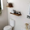 VASAGLE Wall Shelf, Vintage Floating Shelf 23.6 inch, Hanging Shelves