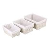Hosroome Handmade Bathroom Storage Baskets Set Shelf Baskets