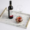 WV Decorative Tray Faux Leather PU Marble Finish