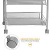 Sdoveb Shelf 4-Tier Shelving Unit with 360° Rolling Lockable Wheels