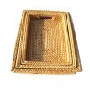 Handmade Rattan Tray With Handles, Handwoven Multi-purpose Storage Basket