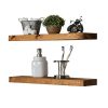 Del Hutson Designs-Rustic Pine Floating Shelves