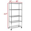 Seville Classics 5-Tier Steel Wire Shelving with Wheels