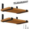 LuckIn Heavy Duty Shelf Bracket 12 Inch, Rustic Black Wall Bracket