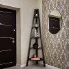 Maximize Space & Style with the Espresso 5-Shelf Corner Ladder Bookcase – Smart, Elegant Storage
